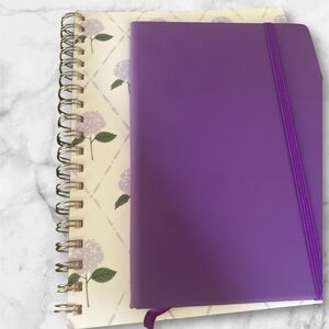 📬 3/$25 Fringe Studio Purple & Cream Floral Journal & additional Purple Journal